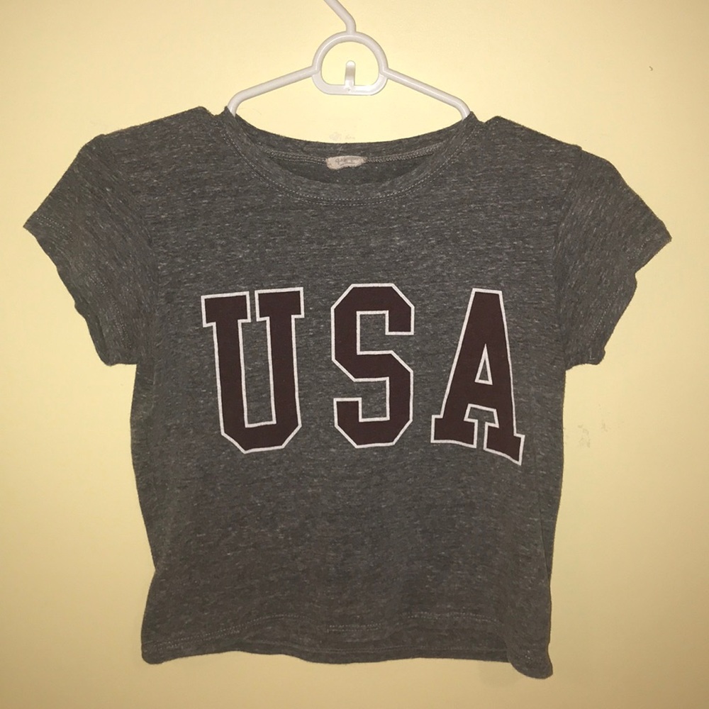 Grey brandy Melville USA crop